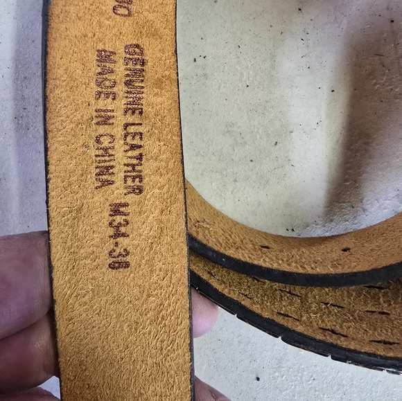 Vintage Black splatter Tile Belt - Picture 5 of 6